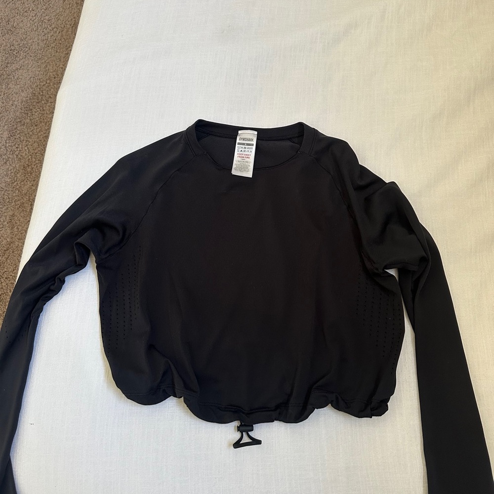 Black gymshark workout long sleeve